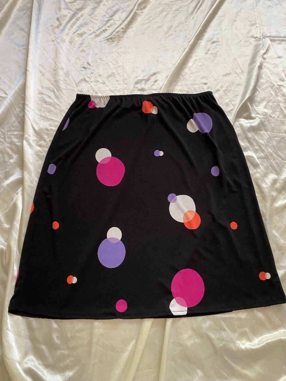 Vintage y2k Abstract Multicolor Polka Dot Mini Skirt Mod Retro Large